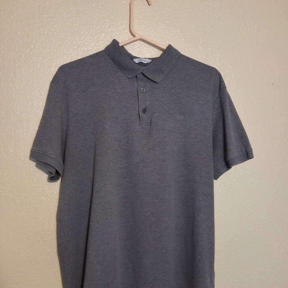 Calvin Klein Men's Large Grey Polo Shirt